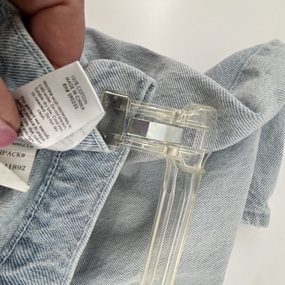 PACSUN Jessie High Rise Baggy Womens size 23 Light Wash Blue Denim Wide-Leg EUC - Picture 10 of 15